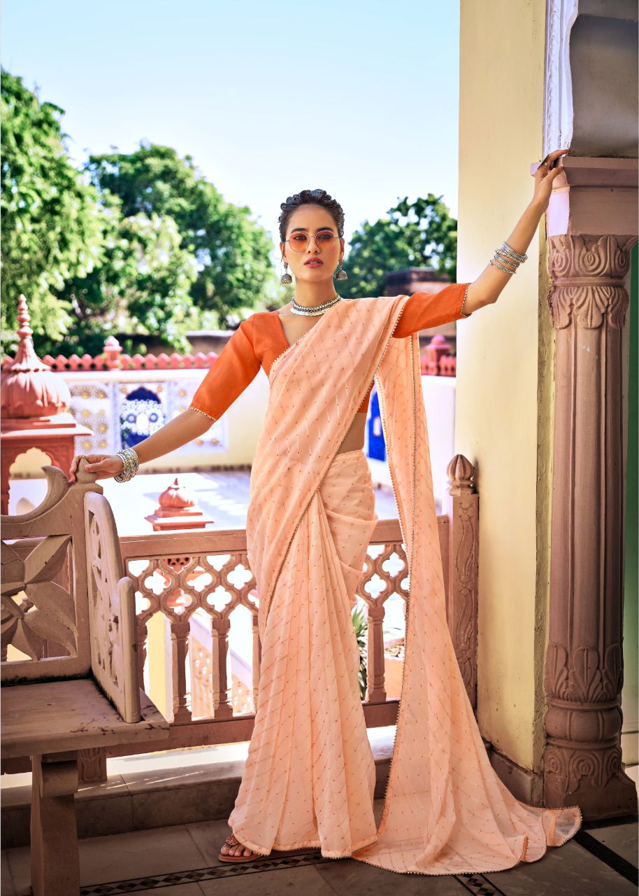 Kashvi Mahi Party Wear Chiffon Printed Designer Saree Collection